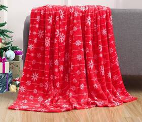 Elegant Comfort 784851546398 Luxury Velvet Super Soft Christmas Prints Fleece Blanket-holiday