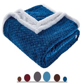 B07yrfhrvp Elegant Comfort Luxury Braided Design Ultra Plush Heavy-weight Sherpa Blanket