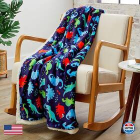 B0c8vx9yt6 Elegant Comfort Reversible Printed Sherpa Throw Blanket All-season
