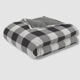 Ella Jayne 808232308891 Grey Black 15lb Reversible Anti-anxiety Weighted Blanket Size 48 X 72