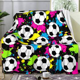 Esconal 789091192619 Soccer Blanket Soft Flannel Blankets And Throws Outdoor Football For Bedding