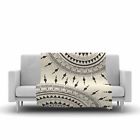39743135 Euah4878 East Urban Home Famenxt Boho Magic Mandala Grey Cream Fleece