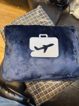 Byescc243 Eversnug Travel Blanket And Pillow Premium Soft 2 In 1 Airplane Blue
