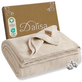 Dal-kb-ocoalina130150bg Evteks Dalisa 100% Organic Turkish Cotton Throw Blanket - Gots Certified Cozy