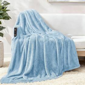 Bjr-5070-bb-uk Exclusivo Mezcla Plush Fuzzy Fleece Throw Blanket Extra Large Super Soft Fluffy And Warm Bla
