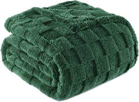 Bk-qpg5060-fg Exclusivo Mezcla Fleece Throw Blanket For Couch Super Soft And Warm Lightweight Checkered Patter