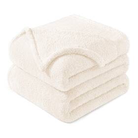 Bk-smr9090-iv Exclusivo Mezcla Queen Size Flannel Fleece Blanket Super Soft Velvet Plush Bed Fuzzy
