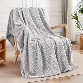 Fb-jw-5070-lg-uk Exclusivo Mezcla Soft Fleece Throw Blanket For Couch Cozy Lightweight Blankets With Decorativ