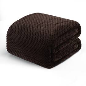 Fwb-cf9066 Exclusivo Mezcla Waffle Textured Soft Fleece Blanket Twin Size Bed Cozy Warm And Lightwei