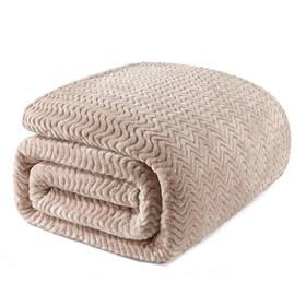 Lftb-jw-cm9090 Exclusivo Mezcla Soft Fleece Blanket Queen Size Cozy Lightweight Blankets With Decorative Wav