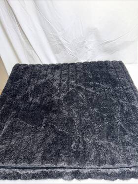 Bla052022 Fabulous Furs Donna Salyers Lux Faux Fur Black Mink Throw Blanket 60x60 Euc