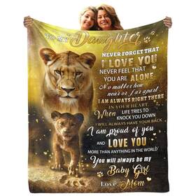 Faivhso 784196831258 60x80 Inch Daughter Blanket From Mom Super Soft Flannel Throw Mothers Day