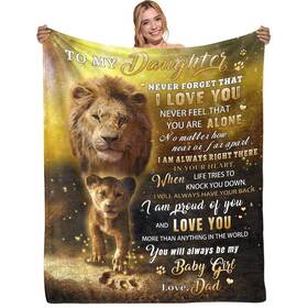 Faivhso 794094674765 Daughter Gift To My From Dad Blanket T