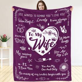 Fastpeace 017609643880 Gifts For Wife From Husband Valentine To My Blanket Valent