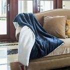 Ba523g1cl4tw Fba Bedsure Sherpa Fleece Blanket Twin Size Navy Blue Plush Throw