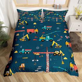 Hml7126wt Feelyou Boys Cartoon Cars Bedding Set Girls Full No Comforter Multi 37