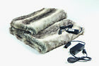 Ff-900 Trillium Heated Cozy Faux Fur Travel Blanket Home Or Auto