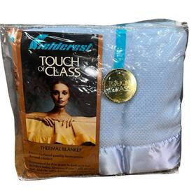 Fieldcrest 044052377734 Touch Of Class Thermal Blanket Full Size Acrylic Nylon Satin Trim New