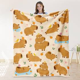 Zz005 Fihevur Zch-kkpp Capybara Blanket For Girls Boys Kids Throw Couch Bed Room Decor Gift