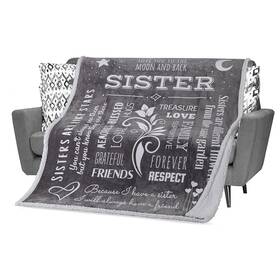 Fe-6-6 Filo Estilo Plush Cozy Sherpa Throw Blanket 60x50 Inches Grey