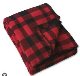 Filson 703060991942 Mackinaw Thick 100% Pendleton Wool Blanket Red Buffalo Plaid 80 Inch X 59