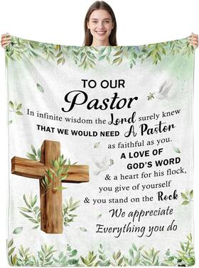 Fiwbnasz 313114667671 Pastor Appreciation Gifts For Men To Our Blanket Pastors Present