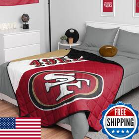 B0bttqyt22 Foco San Francisco 49ers Nfl Team Color Wordmark Weighted Blanket