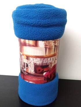 20200212 Fohog Collection Blue Throw Blanket Soft Plush Fleece Couch Sofa Bed Solid Colors 50 Inch X 60
