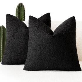 Tbb3 Foindtower Set Of 2 Decorative Textured Boucle Throw Pillow Covers Accent So