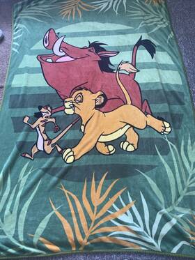 Franco 032281239343 Lion King Plush Throw Blanket 46 Inch X 60 Simba And Zazu