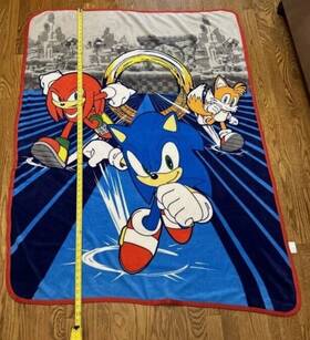 Franco 073558806127 Sonic The Hedgehog Fleece Throw Soft Blanket 46x60