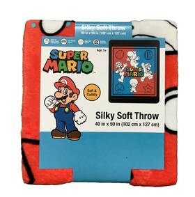 Franco 073558887041 Super Mario Boys Silky Soft Throw 40x50 Blanket Sz 3 And Up Nwt