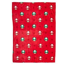 At4839 Franco Nintendo Super Mario Gaming Toad Plush Throw Blanket 46 In X 60