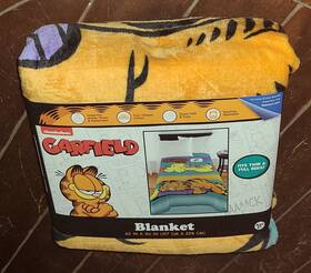 Ab518j Franco Manufacturing Garfield So Exhausted 62 Inch X 90 Soft And Cozy Blanket Fits Twin Full Beds