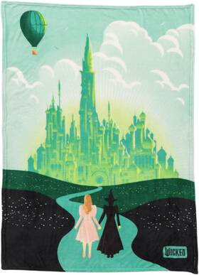 At6029 Franco Manufacturing Company Inc Collectibles Wicked Elphaba And Glinda Bedding Super Soft Cozy Throw