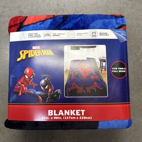Jfa25-08 Franco Manufacturing Spider-man Techno City 62 Inch X 90 Soft And Cozy Blanket Fits Twin Full Beds