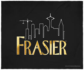 Fs0001bl Frasier Iconic Logo Silk Touch Plush Fleece Throw Blanket Wall Scroll