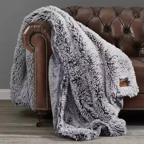 Ftft60 Frye 783048258564 Arctic Luxe Faux Fur Throw Color Gray Size Inch X 70 New