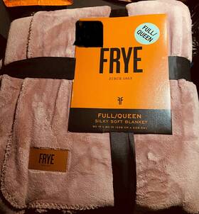 Bk6075wrfq-4501 Frye Nwt Silky Soft Full/queen Blanket - Size 90 Inch X Dusty Rose