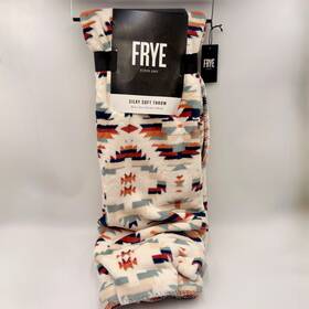 Th6758kr-9101 Frye Silky Soft Throw Blanket 50x70 Southwestern Geometric Plush Cream