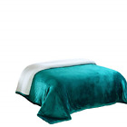 Fs200-blanket-teal-queen Chezmoi Collection Micromink Sherpa Reversible Throw Blanket Queen 696568451073