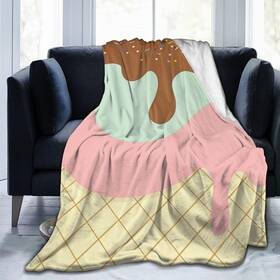 Al603n Funacola Sweet Ice Cream Throw Blanket Super Soft Warm Bed Blankets For Couch Bedroom