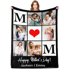 Fdiy-mb0318 Funny Diy Personalized Mothers Day Birthday Gifts For Mom. Custom Blanket With Picture