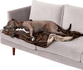 53449493 Furhaven Waterproof Throw Blanket For 50.0 Inch L X 35.0 W 0.3 Th Brownstone