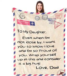 Furujewelry 744110623437 Ufooro Throw Blanket Gifts Dads Love Soft Fleece Gift For Daugh