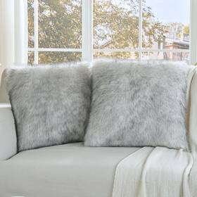 Bz083 Futei Black White Decorative Throw Pillow Covers 26x26 Inch Set Of 2 Soft Flu