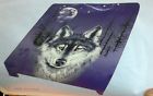 G1452 Plush Ultra Stars Head Style Queen Blanket Mink Soft Moon Wolf