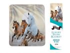 G3764 Showman Couture Luxury Plush Blanket With Desert Horse Print