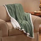 G74721 Green Sherpa Throw Blanket