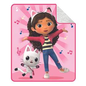 As054p Gabbys Dollhouse Franco Kids Soft Plush Sherpa Blanket Throw 50 In X 60